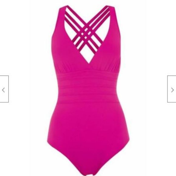 La Blanca Cross Back Strappy  One-Piece Swimsuit - Picture 4 of 5